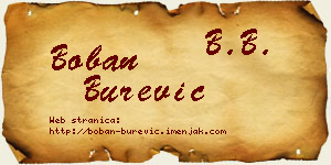 Boban Burević vizit kartica